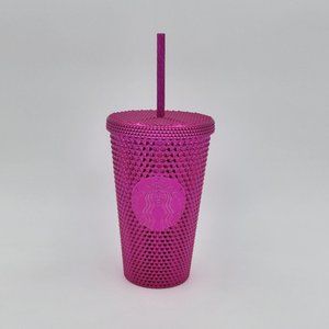 Starbucks Sangria Bling Studded Tumbler 2022 Holiday Grande 16oz Pink NEW